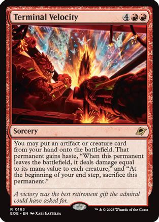 Terminal Velocity (EOE-163) - Edge of Eternities Foil | Grognard Games