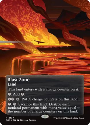 Blast Zone (0137) (Borderless) (Fracture Foil) (EOS-137) - Edge of Eternities: Stellar Sights Foil | Grognard Games