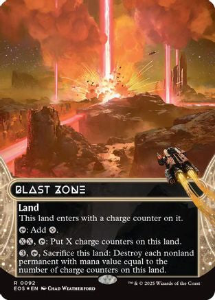 Blast Zone (0092) (Borderless) (Fracture Foil) (EOS-092) - Edge of Eternities: Stellar Sights Foil | Grognard Games