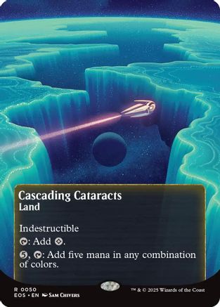 Cascading Cataracts (0050) (Borderless) (EOS-050) - Edge of Eternities: Stellar Sights Foil | Grognard Games