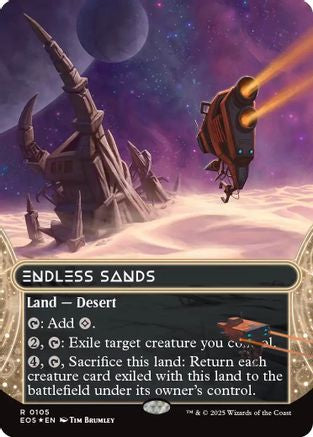 Endless Sands (0105) (Borderless) (Galaxy Foil) (EOS-105) - Edge of Eternities: Stellar Sights Foil | Grognard Games