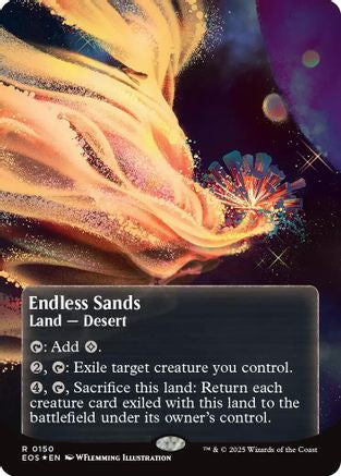 Endless Sands (0150) (Borderless) (Galaxy Foil) (EOS-150) - Edge of Eternities: Stellar Sights Foil | Grognard Games