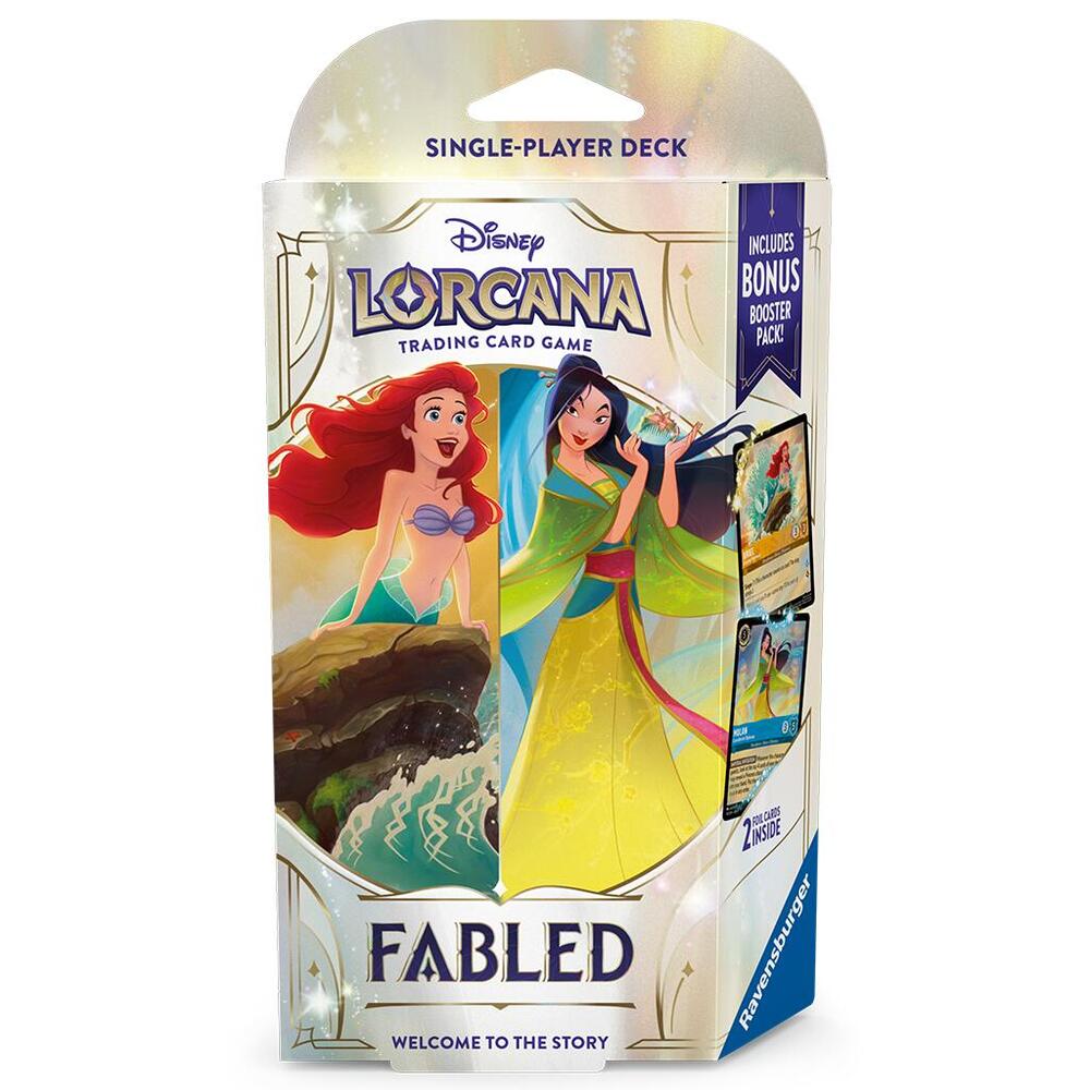 Disney Lorcana TCG: Fabled Starter Deck Amber/Sapphire (Pre-Order) | Grognard Games