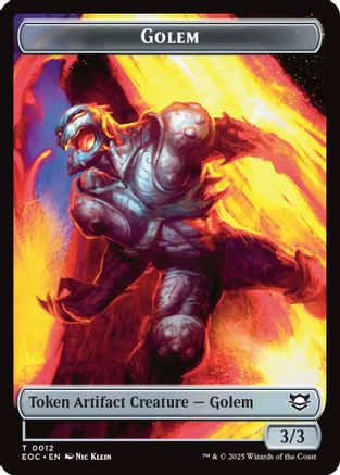 Golem (0012) // Golem (0014) Double-Sided Token (EOC-12 // 14) - Commander: Edge of Eternities | Grognard Games