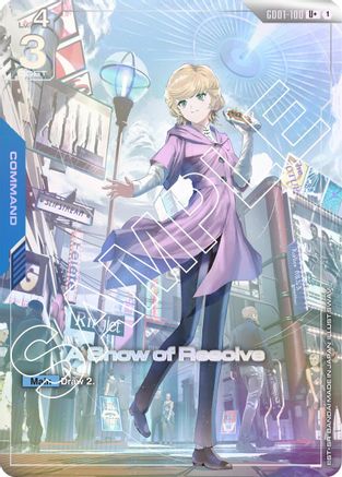 A Show of Resolve (U+) - Newtype Rising (GD01-100) Holofoil
