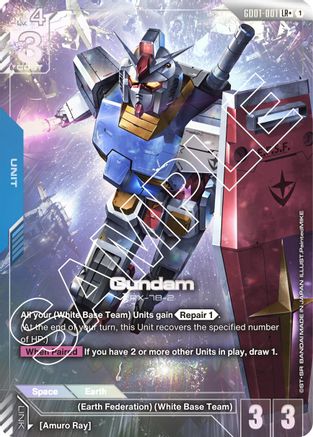 Gundam (GD01-001) (LR+) - Newtype Rising (GD01-001) Holofoil | Grognard Games