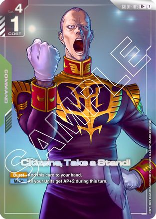 Citizens, Take a Stand! (R+) - Newtype Rising (GD01-105) Holofoil