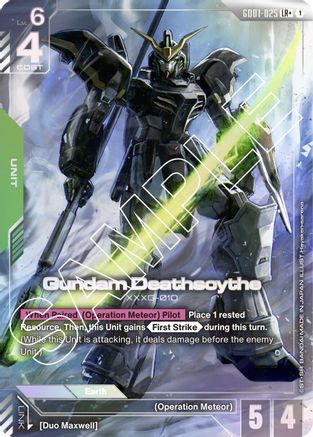 Gundam Deathscythe (GD01-025) (LR+) - Newtype Rising (GD01-025) Holofoil | Grognard Games