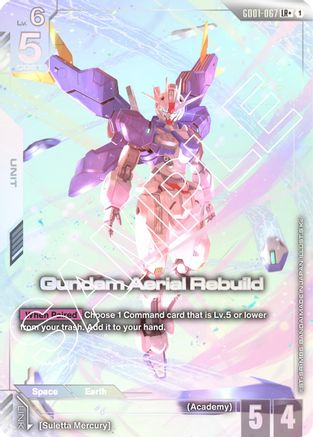Gundam Aerial Rebuild (LR+) - Newtype Rising (GD01-067) Holofoil | Grognard Games