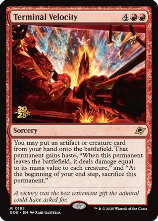 Terminal Velocity (PRE-163) - Prerelease Cards Foil | Grognard Games