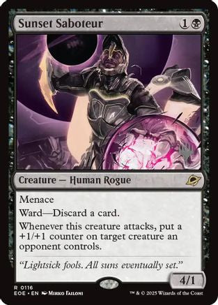 Sunset Saboteur (PPEOE-116) - Promo Pack: Edge of Eternities Foil | Grognard Games