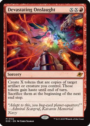 Devastating Onslaught (PPEOE-132) - Promo Pack: Edge of Eternities Foil | Grognard Games