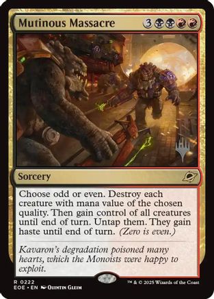 Mutinous Massacre (PPEOE-222) - Promo Pack: Edge of Eternities | Grognard Games