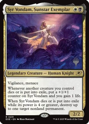 Syr Vondam, Sunstar Exemplar (PPEOE-231) - Promo Pack: Edge of Eternities | Grognard Games