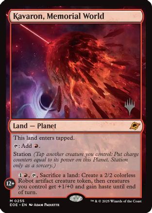 Kavaron, Memorial World (PPEOE-255) - Promo Pack: Edge of Eternities Foil | Grognard Games