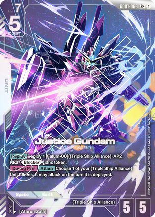 Justice Gundam (LR+) - Newtype Rising (GD01-066) Holofoil | Grognard Games