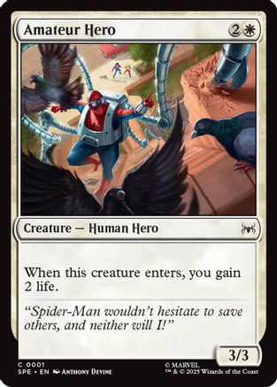 Amateur Hero (SPE, MAR-001) - Marvel's Spider-Man: Eternal-Legal Foil | Grognard Games