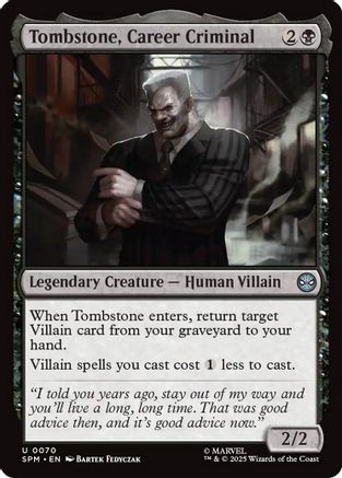 Tombstone, Career Criminal (SPM-070) - Marvel's Spider-Man Foil | Grognard Games