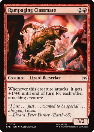 Rampaging Classmate (SPE, MAR-016) - Marvel's Spider-Man: Eternal-Legal Foil | Grognard Games