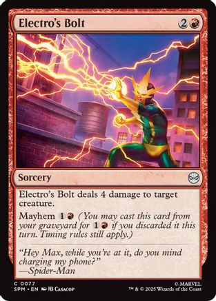 Electro's Bolt (SPM-077) - Marvel's Spider-Man | Grognard Games