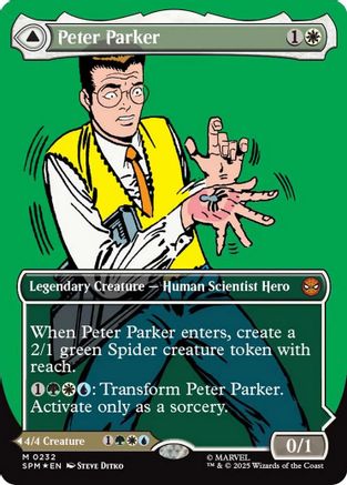 Peter Parker (Showcase) (SPM-232) - Marvel's Spider-Man Foil | Grognard Games
