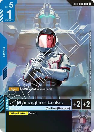 Banagher Links (Launch Event) - Gundam Promotional Cards (GD01-088) Holofoil