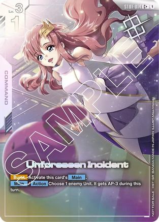 Unforeseen Incident (Store Tournament Winner Pack 01) - Gundam Promotional Cards (ST01-014) Holofoil