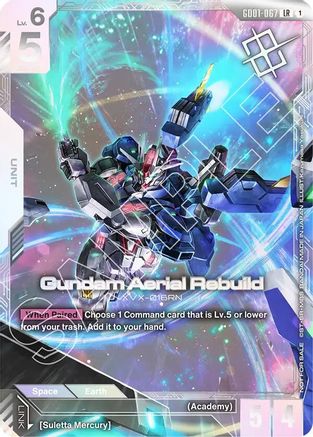 Gundam Aerial Rebuild (Newtype Challenge 2025 Mission1) - Gundam Promotional Cards (GD01-067) Holofoil | Grognard Games