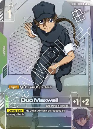 Duo Maxwell (Store Tournament Winner Pack 01) - Gundam Promotional Cards (GD01-090) Holofoil