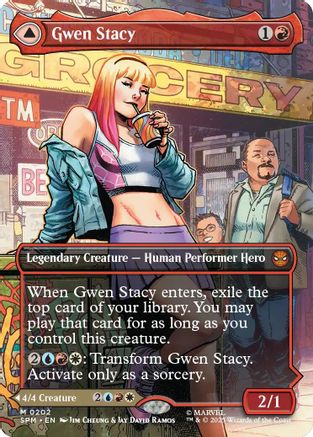 Gwen Stacy (0202) (Borderless) (SPM-202) - Marvel's Spider-Man | Grognard Games