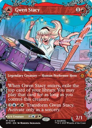 Gwen Stacy (0209) (Borderless) (SPM-209) - Marvel's Spider-Man | Grognard Games