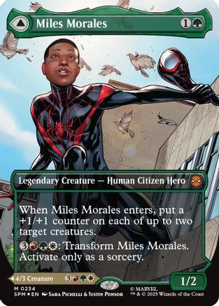 Miles Morales (0234) (Borderless) (SPM-234) - Marvel's Spider-Man Foil | Grognard Games