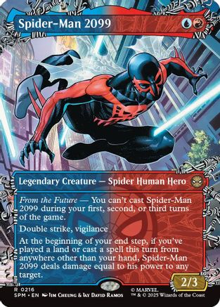 Spider-Man 2099 (0216) (Borderless) (SPM-216) - Marvel's Spider-Man Foil | Grognard Games