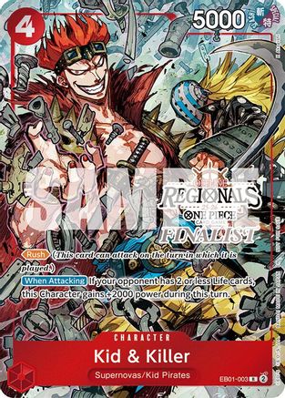 Kid & Killer (Offline Regional Finalist Card Set 2025 Vol.2) (EB01-003) - One Piece Promotion Cards Foil | Grognard Games