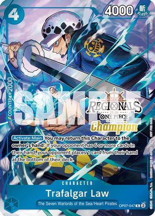 Trafalgar Law (Offline Regional Champion Card Set 2025 Vol.2) (OP07-047) - One Piece Promotion Cards Foil | Grognard Games