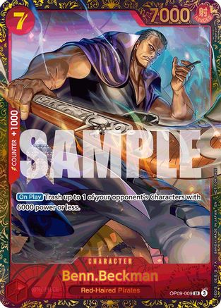 Benn.Beckman (Championship 25-26 Offline Regionals Season 2) (OP09-009) - One Piece Promotion Cards Foil | Grognard Games