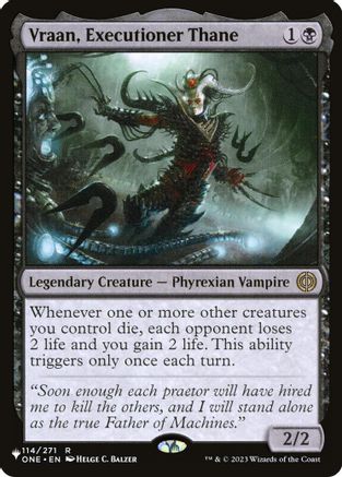 Vraan, Executioner Thane (LIST-114) - The List Reprints | Grognard Games