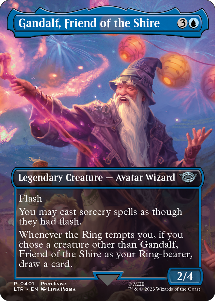 Gandalf, Friend of the Shire (Borderless Alternate Art) [The Lord of the Rings: Tales of Middle-Earth] | Grognard Games