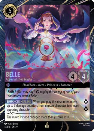 Belle - Accomplished Mystic (41) - Disney Lorcana Promo Cards Holofoil | Grognard Games