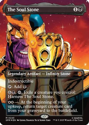 The Soul Stone (Borderless) (SPM-243) - Marvel's Spider-Man Foil | Grognard Games