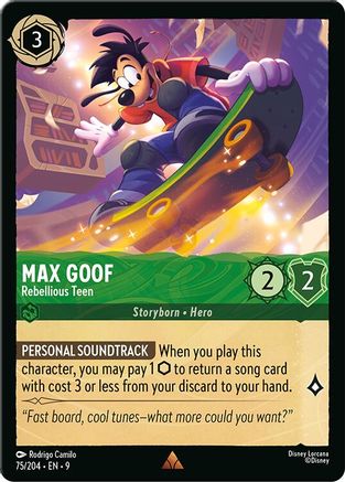 Max Goof - Rebellious Teen (75/204) - Fabled Holofoil | Grognard Games