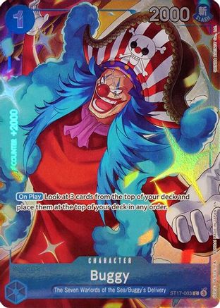 Buggy (Seven Warlords of the Sea Binder Set) (ST17-003) - One Piece Promotion Cards Foil | Grognard Games