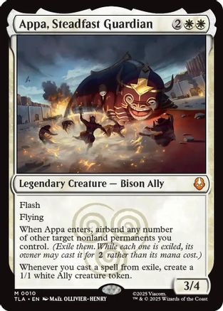 Appa, Steadfast Guardian (TLA-010) - Avatar: The Last Airbender Foil | Grognard Games