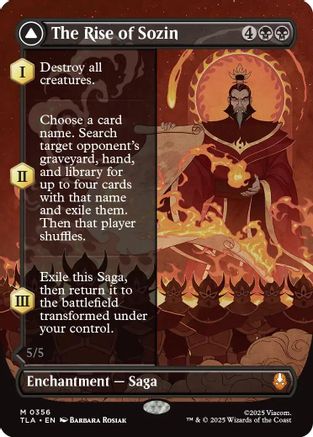 The Rise of Sozin (Borderless) (TLA-356) - Avatar: The Last Airbender Foil | Grognard Games