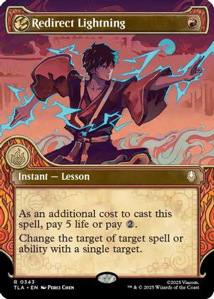Redirect Lightning (Showcase) (TLA-343) - Avatar: The Last Airbender | Grognard Games
