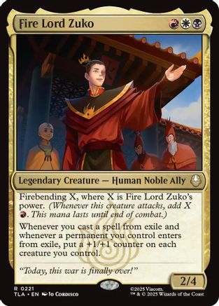 Fire Lord Zuko (TLA-221) - Avatar: The Last Airbender | Grognard Games