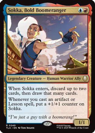 Sokka, Bold Boomeranger (TLA-240) - Avatar: The Last Airbender Foil | Grognard Games
