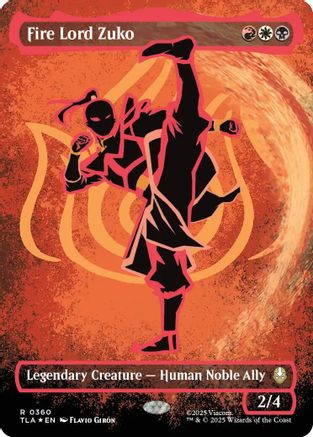 Fire Lord Zuko (Borderless Battle Pose) (TLA-360) - Avatar: The Last Airbender Foil | Grognard Games