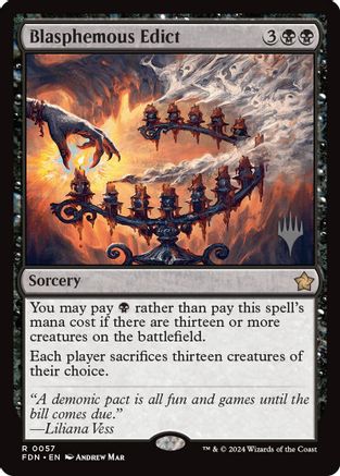 Blasphemous Edict (PPEOE-057) - Promo Pack: Edge of Eternities Foil | Grognard Games