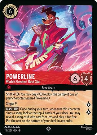 Powerline - World's Greatest Rock Star (110/204) - Fabled Cold Foil | Grognard Games